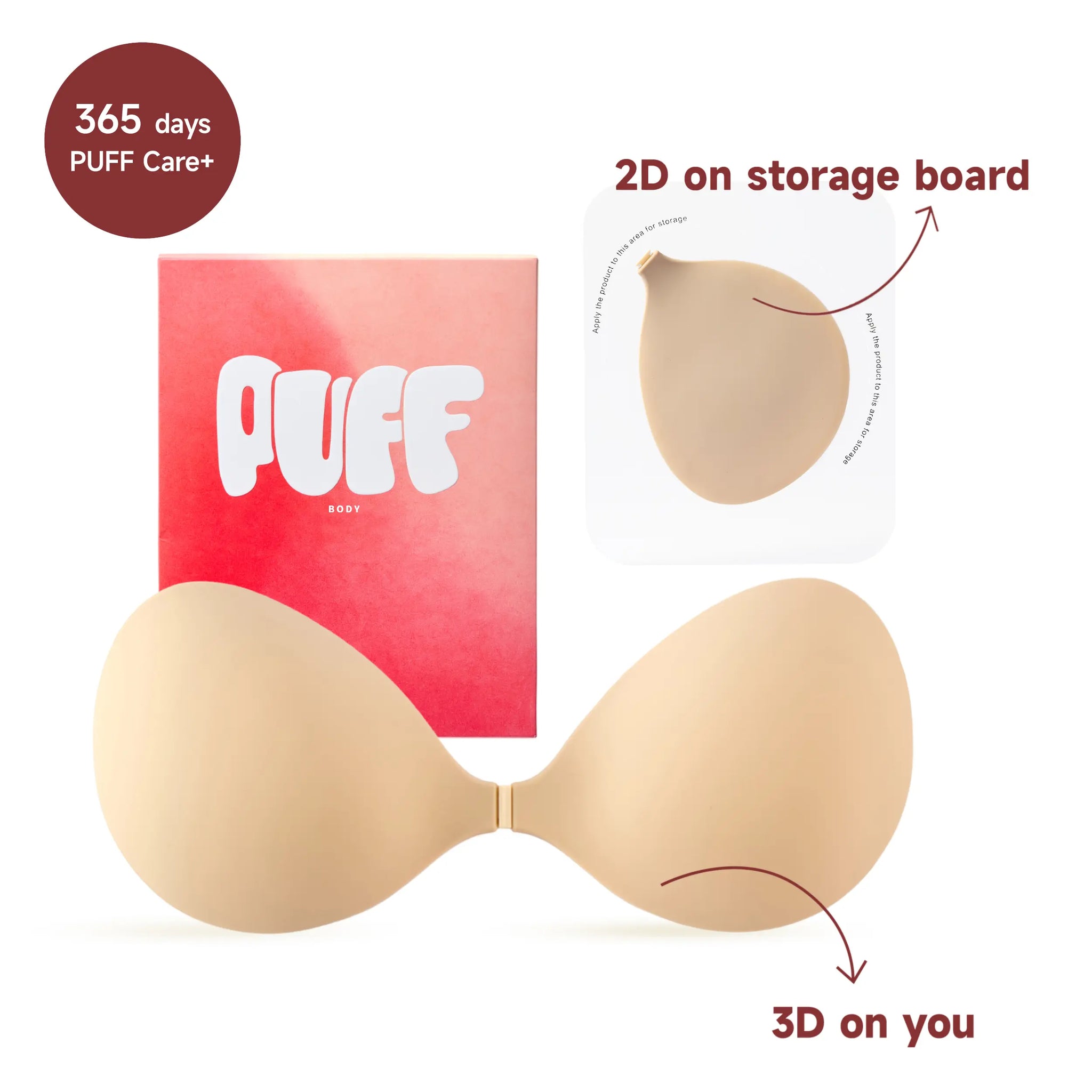 Push-Up Sticky Bra | Waterproof Reusable Invisible Lift Adhesive Bra