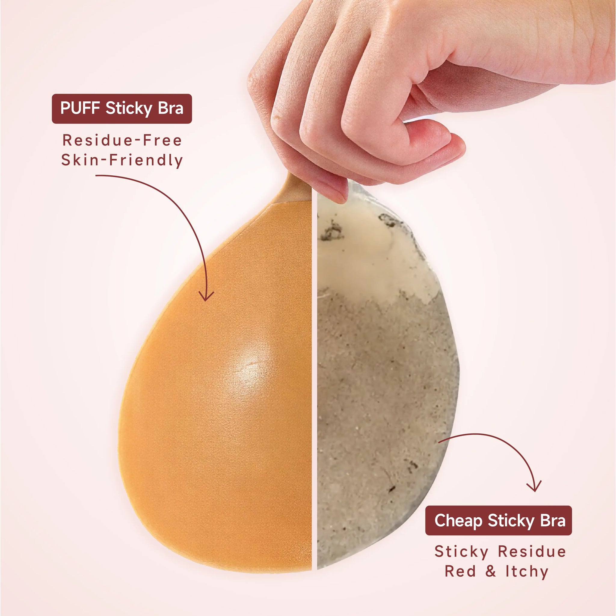 Push-Up Sticky Bra | Waterproof Reusable Invisible Lift Adhesive Bra