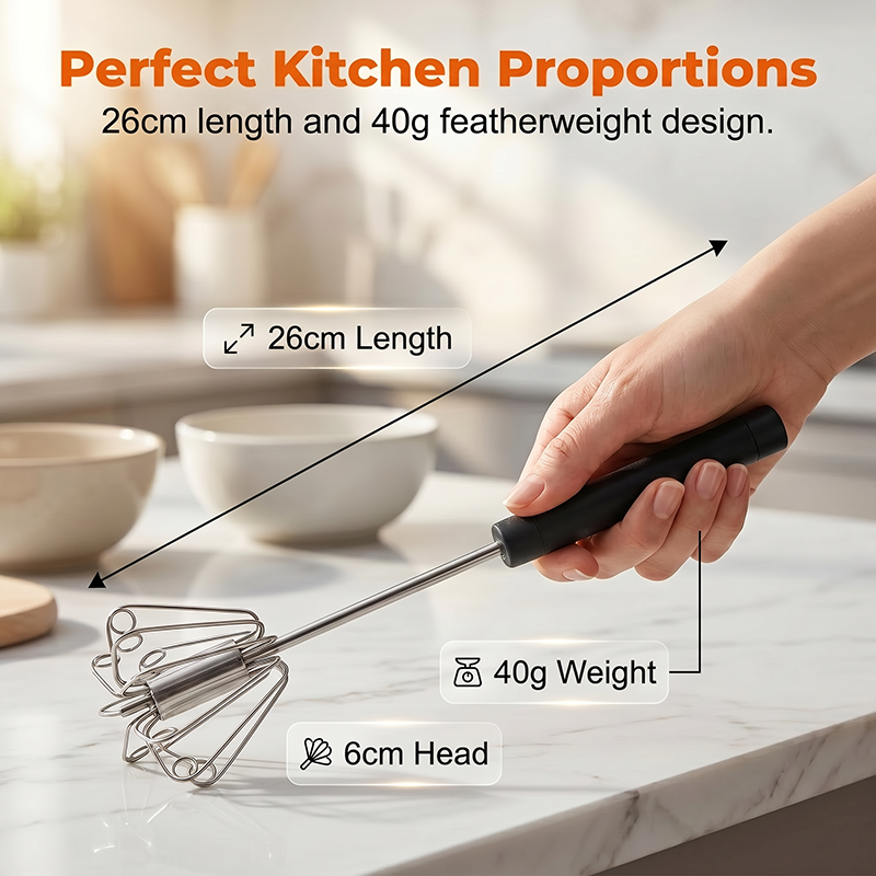 🔥Stainless Steel Semi-Automatic Hand Egg Beater